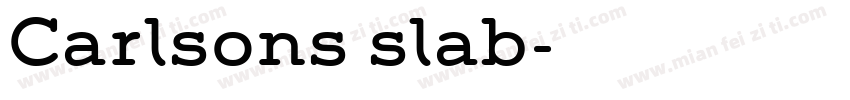 Carlsons slab字体转换